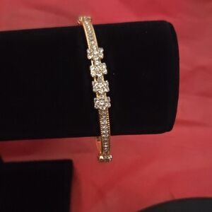 Elegant Gold Bracelet with Silver Accents